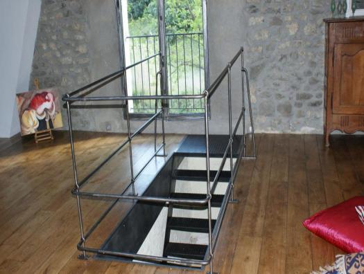 Straight staircase steel